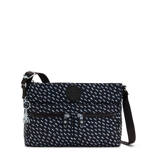 Kipling New Angie Printed Crossbody Taske Sort | DK 1201LI